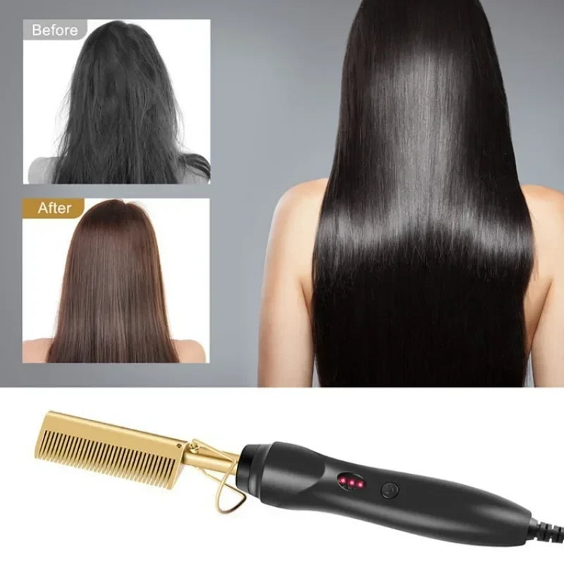 Electric Heating Hair Straightening Comb